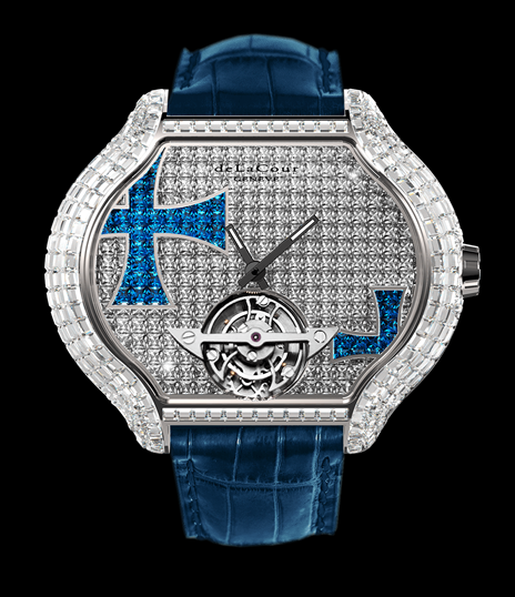 Replica DeLaCour Cross Blue Sapphire WAWG2610-0150T Watch